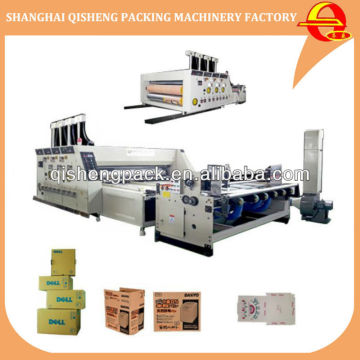 Automatic carton 2 color flexo printer die cutter machine