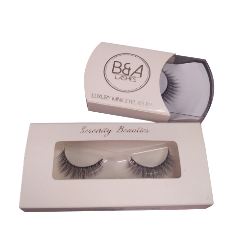 Custom Gold Foil Eyelash Packaging Box with Window