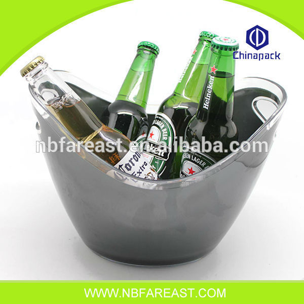 Cubo de hielo nuevo diseño único shaple transparente Unique shaple new design ice bucket transparent