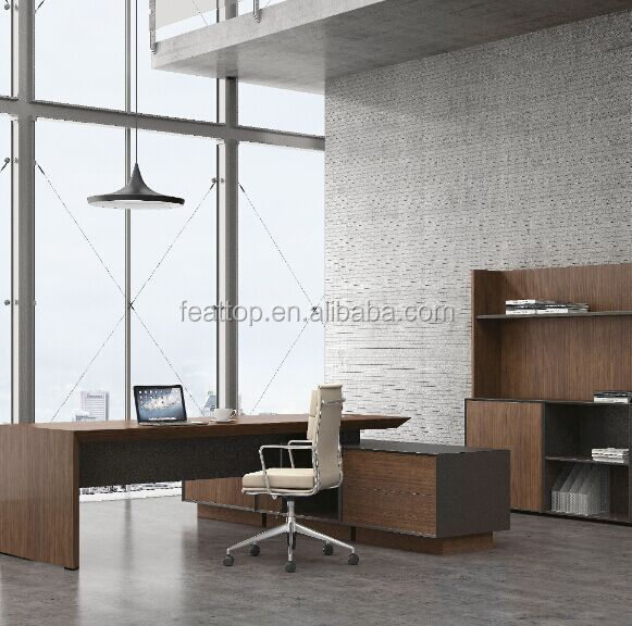 Office Table and Chain Combination Enkelt och modernt trä Dator Desk Workstation