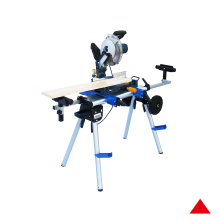 Durable Steel Miter Saw Stand with Work Bench and Clamp