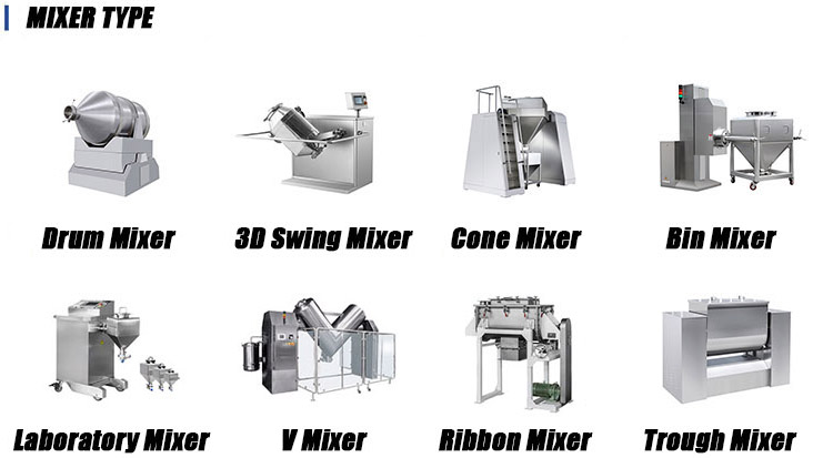 industrial spice double shaft paddle ribbon mixer blender