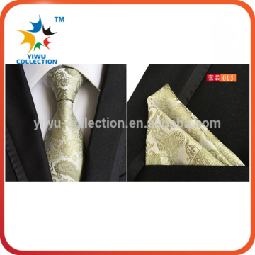 100% Silk Tie Hanky Flower Lapel Set with Gift Box package