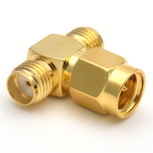 Online SMA Male to SMA Female Dual SMA Female T-Type Adapter