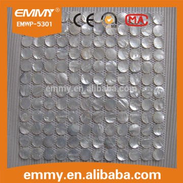 Natural round whitelip mother of pearl sea shell mosaic wall tile