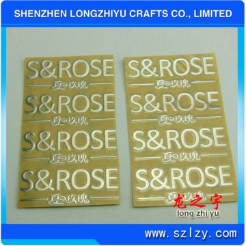 Custom Electroform Shiny Chrome Logo Label 3m Adhesive Thin 3D Metal Sticker (LZY408)