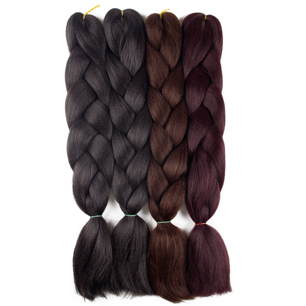Hot sell  hair weaving  Synthetic Ombre Braiding Hair Jumbo Box Braids for Making Small Twist jumbo braiding hair