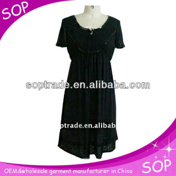 Wholesale fashions polo casual black long dresses in chiffon china supplier