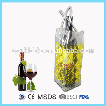 Cheap reusable plastic wine bottle cooler bags