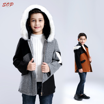 Guangzhou kids garments coat for boys child winter overcoats