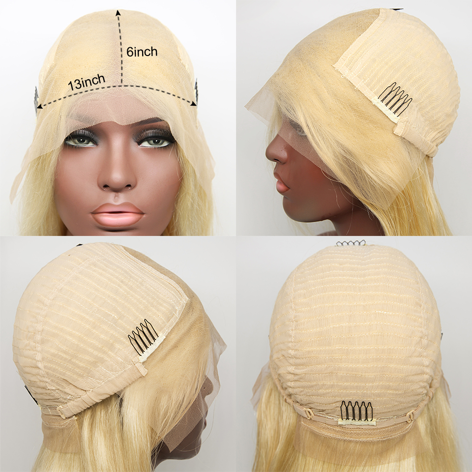 30 inch Blonde wigs human hair can be dyed braizlian virgini hair Transparent lace with baby hair wigs for black women