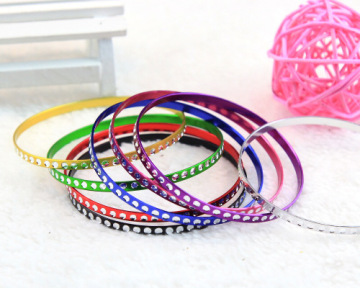 Colorful Metal Bangle Thin Aluminum Bracelet Bangles