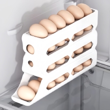 2024 New Arrival Fresh Egg Storage Plastic Egg Holder Rack Tray Organizer for Fridge