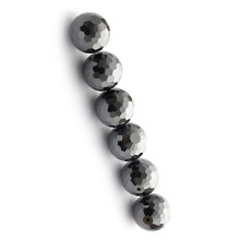 Hematite Round Beads Faceted Cutting