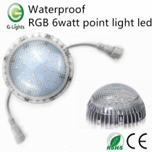 Impermeable RGB 6watt led punto de luz