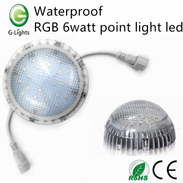 Impermeable RGB 6watt led punto de luz