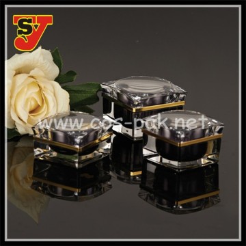 Black Cosmetic Jars Plastic