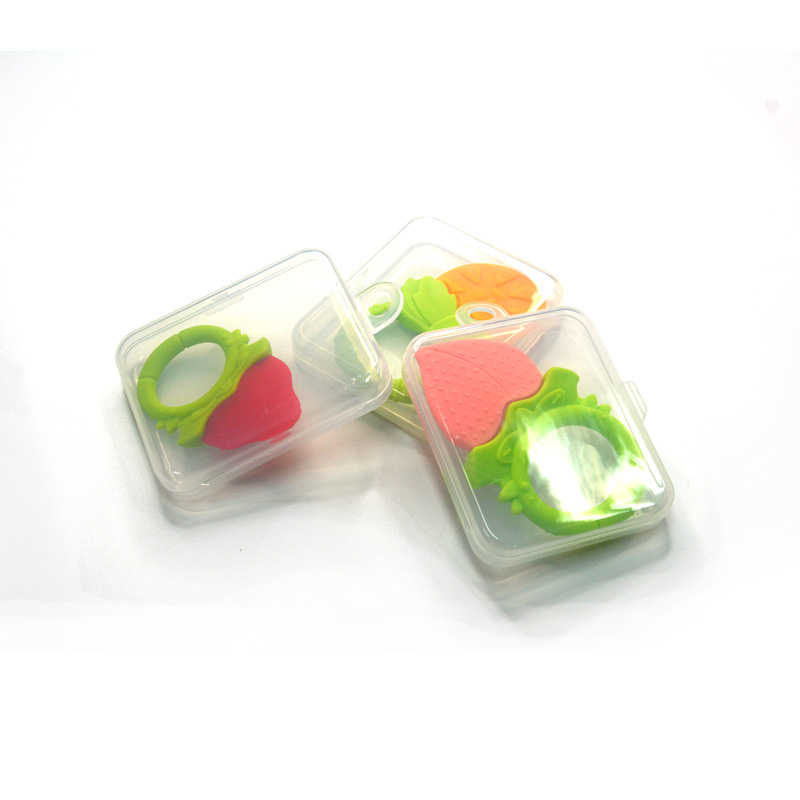 baby teething toys ring fruit shape baby silicone teether