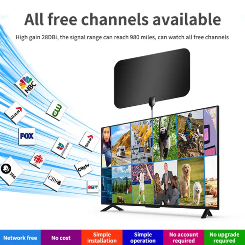 Antena de cabo HDTV em 4K para TV digital