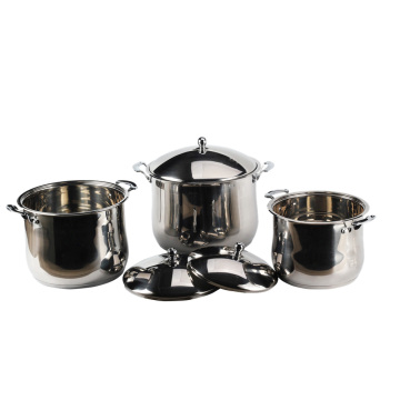 Large Capacity 3 Pieces Stockpot Cookware Set