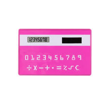 Credit Card Shape Mini Slim Calculator with Solar Power