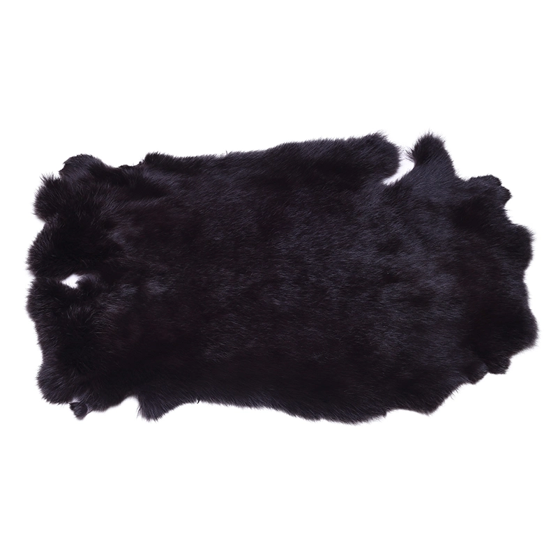 Reak Fur Rabbit Blanket with Dayed Color