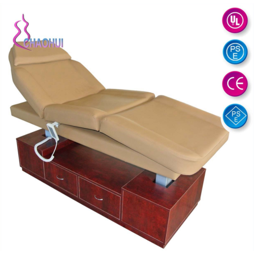 Electric Foldable Leather Massage Bed