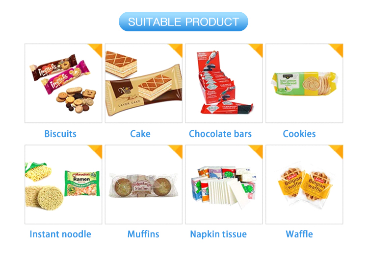 Horizontal Automatic Flow Wrap Machine Widely used in food medicine industries