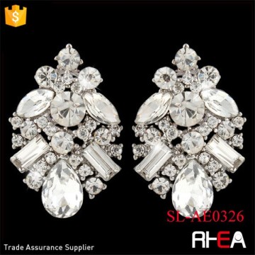 Stud Earring Alloy Rhinestones Dangle crystal earring Wedding earring