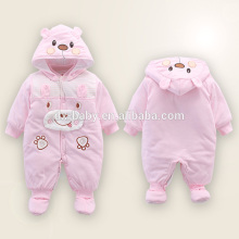 baby clothes Micro Fleece long sleeve baby romper with cap shoes