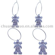 pewter wine charms
