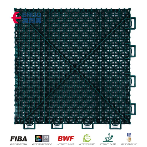 Bahan mesra alam polipropilena interlocking anti slip lantai gelanggang bola keranjang luaran