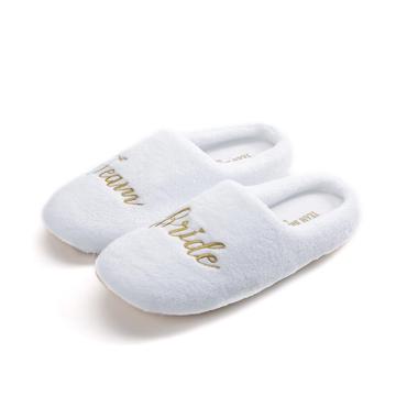 Full wrapped velour softly comfortable thick soled slippers