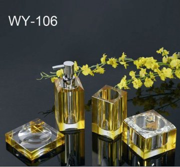 yellow crystal bathware sets and accessories