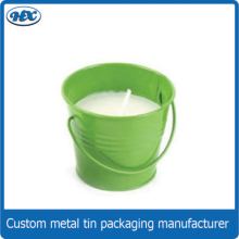 Metal small candle tin bucket