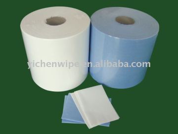 Wood Pulp & Polyester Fabric Industrial Cleaning Towels