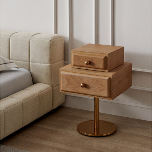 Vertical Bedside Table Double Layer Design Stable Bedside Table Manufactory