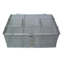 Stainless steel mesh basket Precision Metal fiber surgical instrument basket Wire Mesh Autoclave Basket