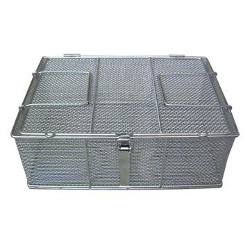 Stainless steel mesh basket Precision Metal fiber surgical instrument basket Wire Mesh Autoclave Basket