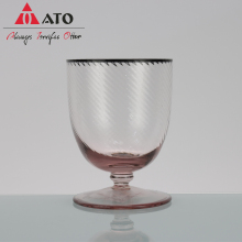 Tabletop unbreakable glass short cup stemmed wine glass