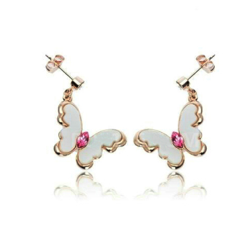 Dance butterfly gold drop earring
