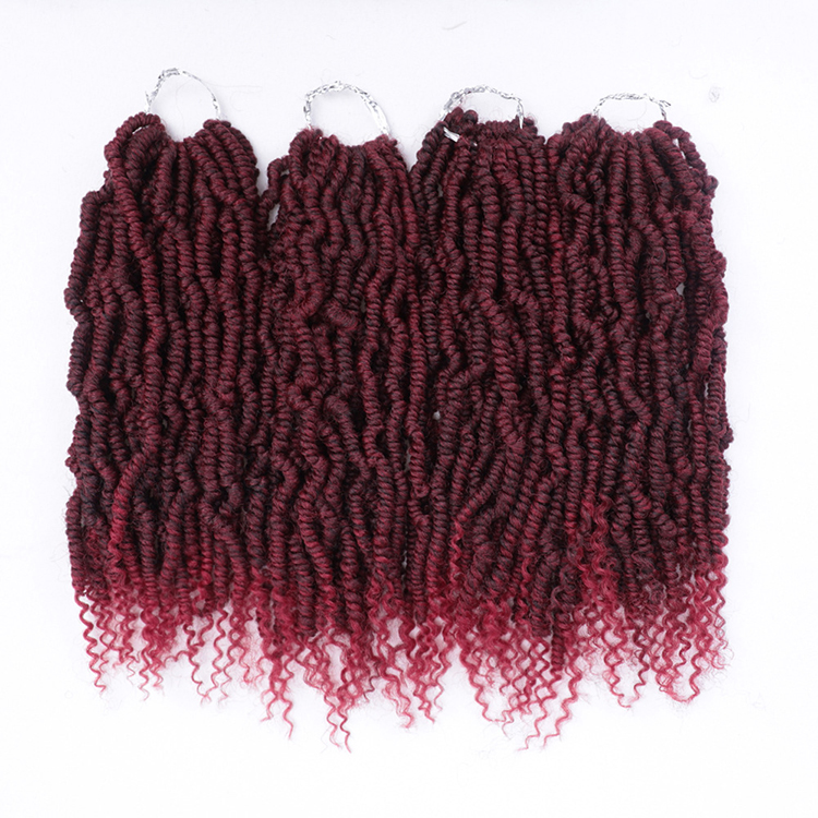 Bomb Twist Crochet Hair Extensions Synthetic Fiber 12 Inch Wavy Twist Hair Solid And Ombre Color Curly Bomb Crochet Hair