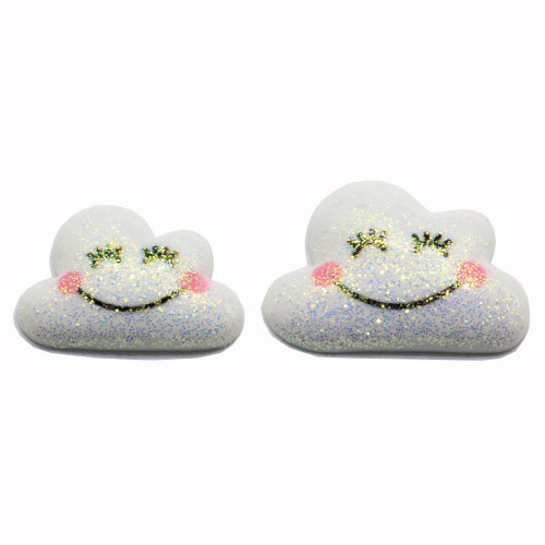 Perline flatback cabochon in resina a forma di nuvola di qualità eccellente Ornamenti artigianali fai-da-te Perline decorate con giocattoli fatti a mano