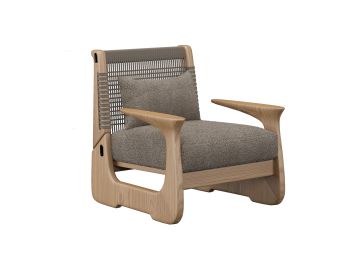 Wabi-Sabi Rattan Lounge Chair with Natural Weave & Earthy Textures for Garden Retreat?