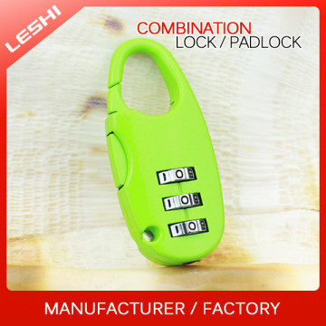 3 Digit Changing Zinc Alloy Combination Lock, Luggage Combination Zipper Lock