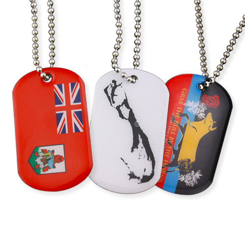 Wholesale Metal Necklace Sublimation Army Dog Tag