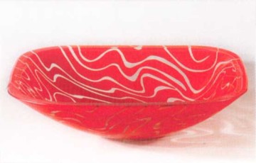 silkscreen glass washbasin