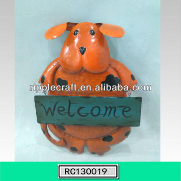dog shape iron welcome board