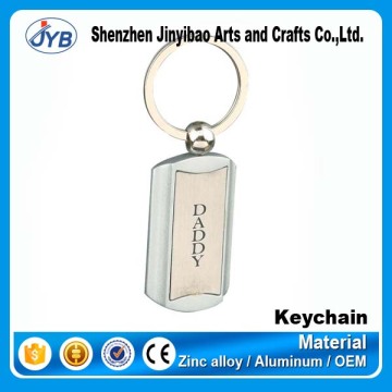 custom metal laser engraving logo key tag keychain for sale