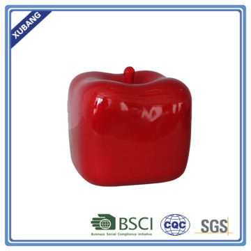 Resin Square RED apple decor figurine